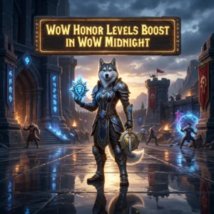 Promotional image for WoW Honor Levels Boost in WoW Midnight, a service focused on increasing honor levels in WoW Midnight.