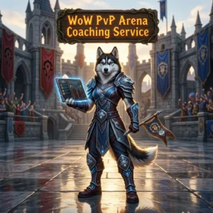 Promotional image for the WoW PvP Arena Coaching Service, focused on World of Warcraft PvP arena coaching.