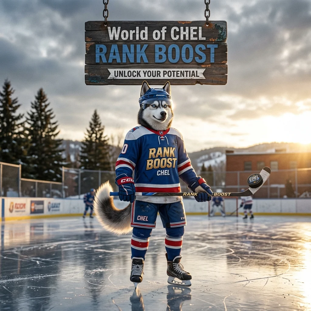 Promotional image for World of CHEL Rank Boost in NHL, representing rank boosting service for World of CHEL players.