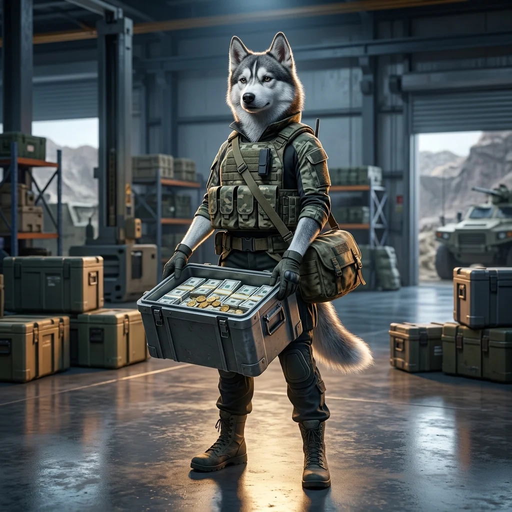 Ilustracja promująca zwiększenie zysków gotówkowych w grze Wardogs, przedstawiająca oprawę tematyczną dodatku bez czytelnych napisów.