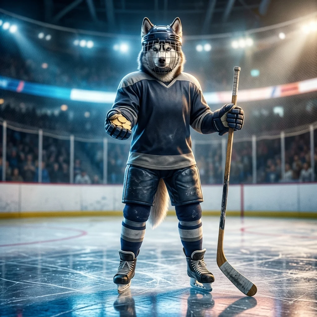 Ілюстрація буста монет для NHL, що передає ідею поповнення ігрової валюти у хокейній грі