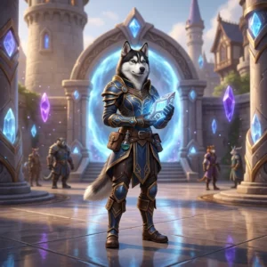 Дигитална фентъзи илюстрация към бета версията на WoW Forever, представяща атмосферата на играта без четлив текст или отличими надписи.