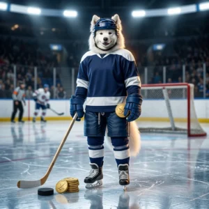 Промоционална илюстрация за закупуване на монети за NHL 26, без четлив текст или знаци.