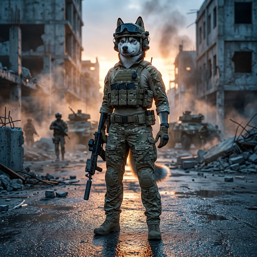 Тематична ігрова ілюстрація для послуг бустингу Call of Duty: Warzone без написів і видимих знаків.