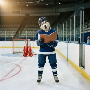 תמונת נושא ללא טקסט למדריכים חינמיים ל-NHL, בעיצוב כללי הקשור להוקי קרח ולמשחקי ספורט