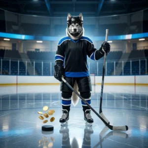 تصویر تبلیغاتی مرتبط با تقویت سکه‌های بازی NHL، بدون نوشته یا نشانه قابل خواندن