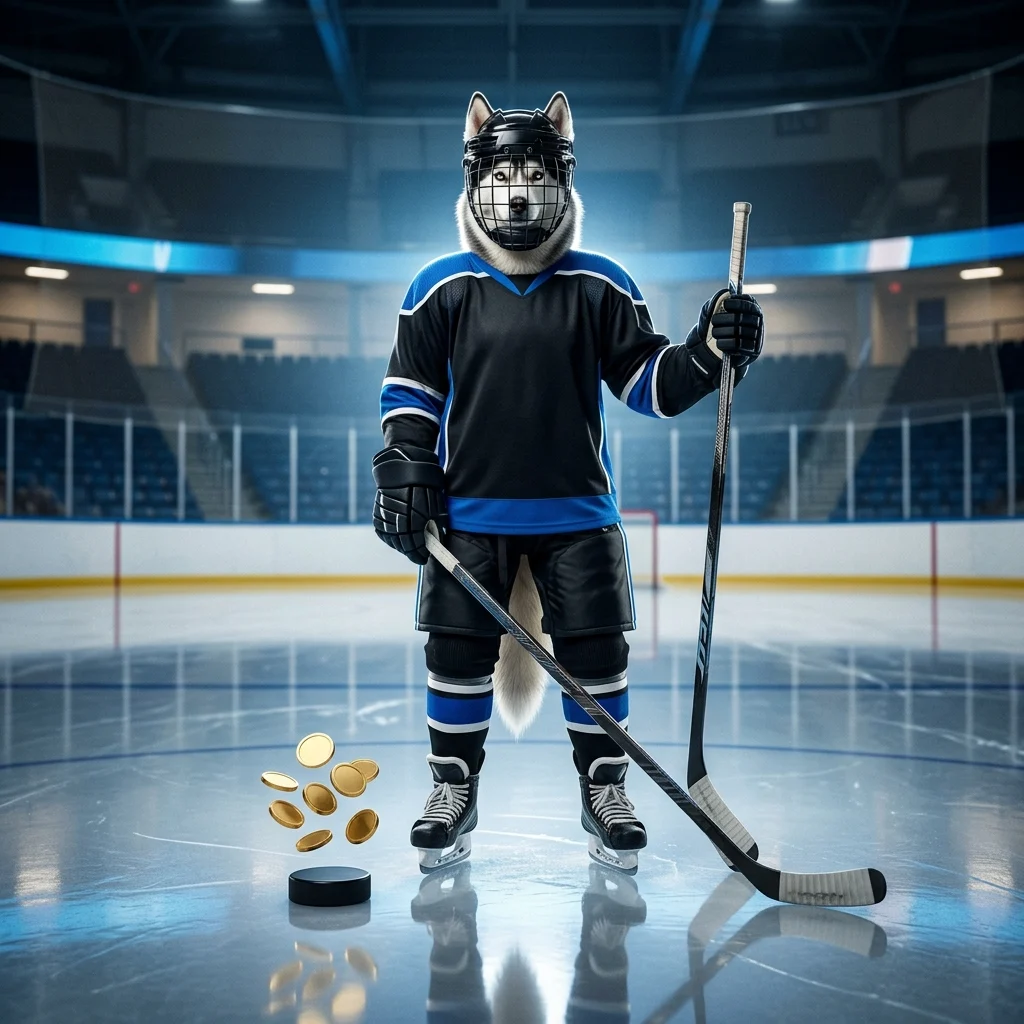 تصویر تبلیغاتی مرتبط با تقویت سکه‌های بازی NHL، بدون نوشته یا نشانه قابل خواندن