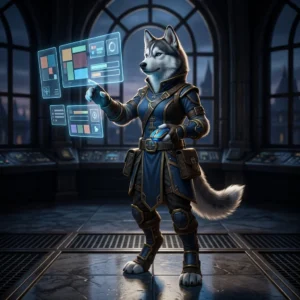 ภาพประกอบบรรยากาศแฟนตาซีของหน้าจอส่วนติดต่อผู้ใช้ในเกม สำหรับคู่มือการอัปเดต
