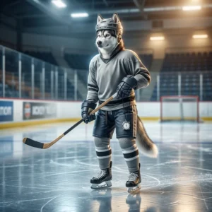 ภาพประกอบบริการขับไอดีรายชั่วโมงในเกม NHL แสดงบรรยากาศการแข่งขันฮอกกี้น้ำแข็งแบบดิจิทัลโดยไม่มีข้อความ