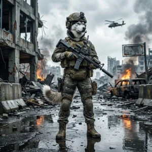 ภาพประกอบธีมเกมสำหรับบริการบู๊ทส์แรงค์ Call of Duty Warzone โดยไม่มีข้อความหรือป้ายที่อ่านได้