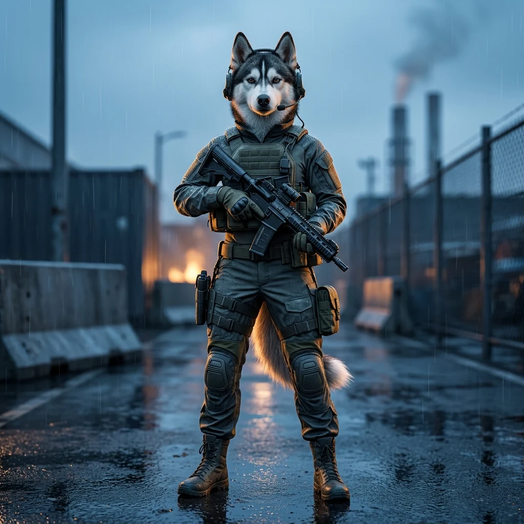 ภาพประกอบบริการบู๊ส Wardogs ในบรรยากาศเกม แสดงงานศิลป์โปรโมตบริการโดยไม่มีข้อความหรือป้ายที่อ่านได้