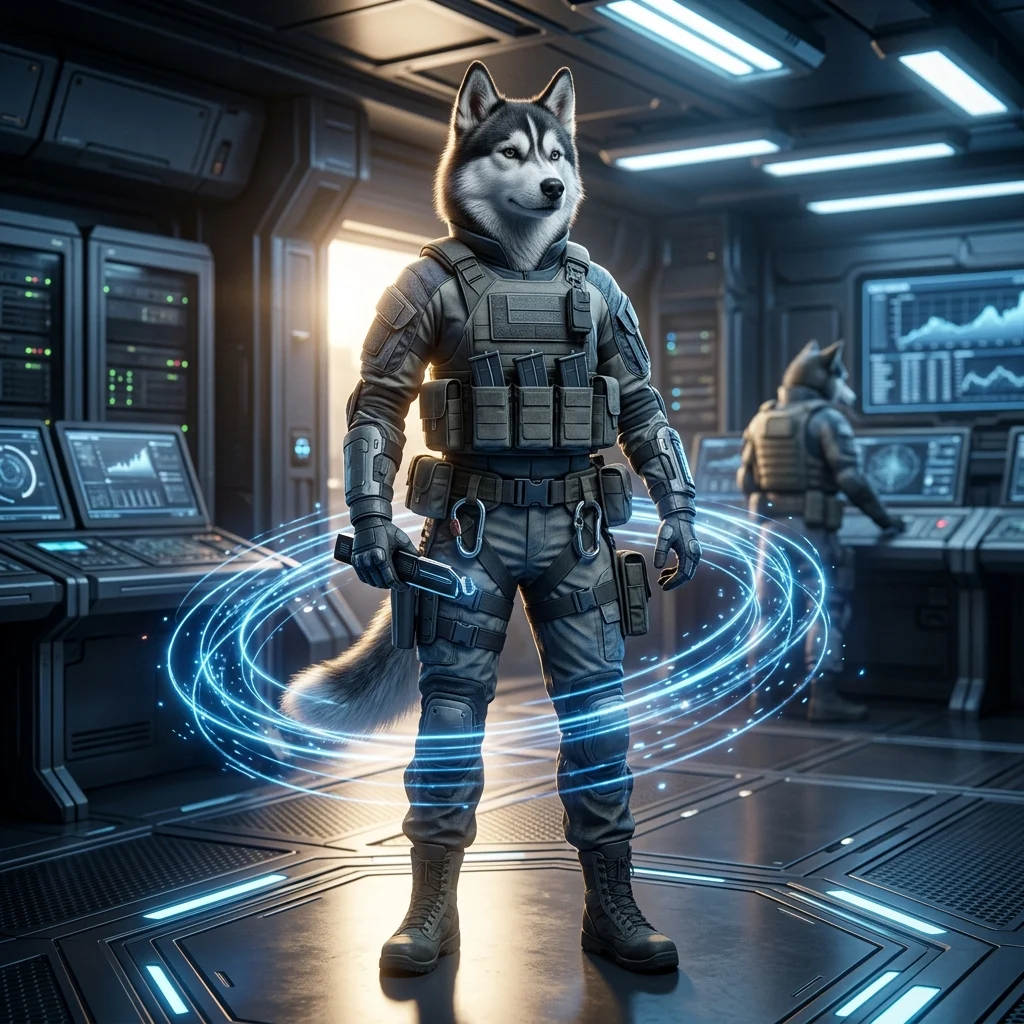 一幅围绕《招募战争之犬（Wardogs）》加速服务的主题插画，以游戏相关的氛围化视觉元素呈现产品主题，整体构图简洁，不含可读文字或标识