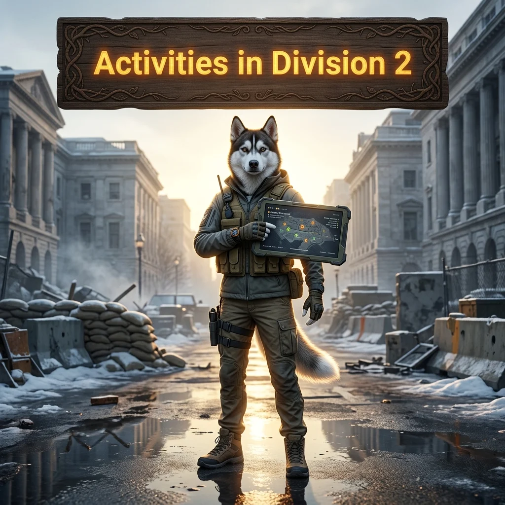Promotional image representing Activities Boosting Services in Division 2 and the service category for activities within the game.