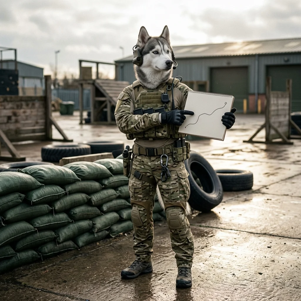 Mängu WARDOGS algajate teejuhi teemakohane illustratsioon ilma loetava teksti või siltideta.