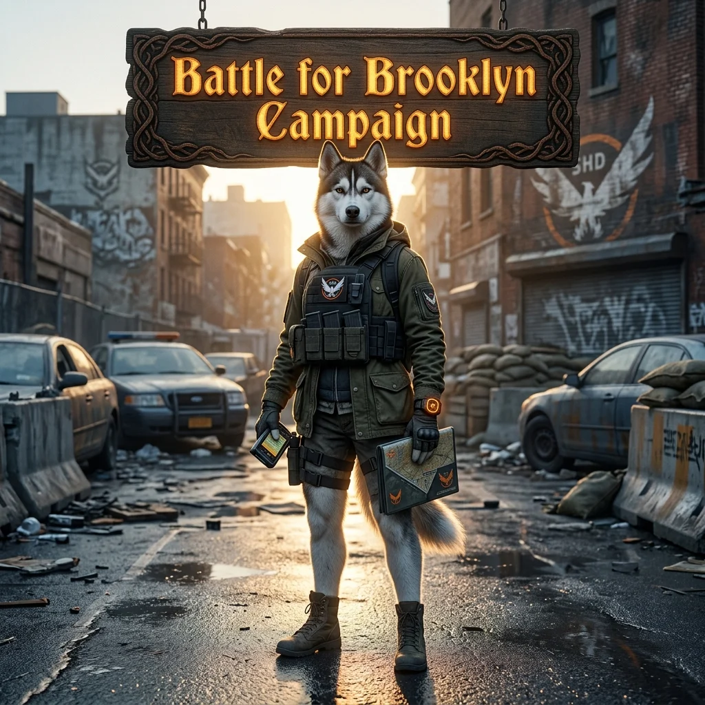 Promotional image representing the Battle for Brooklyn Campaign Boost service for The Division 2 campaign content
