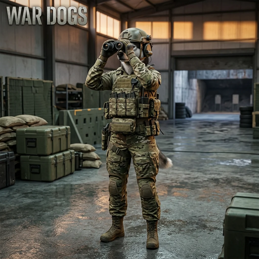 Sfeervolle illustratie bij een beginnershandleiding voor War Dogs, zonder leesbare tekst of zichtbare borden.