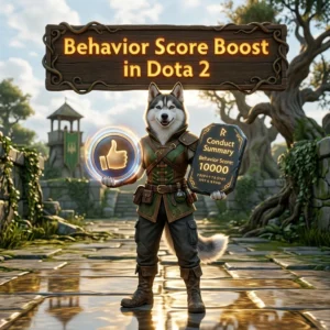 Promotional image representing the Behavior Score Boost in Dota 2 service