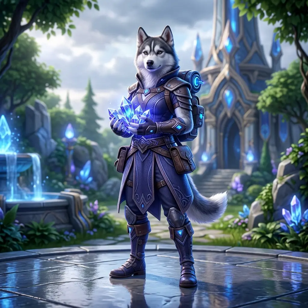 Ilustrasi bertema mata RP League of Legends tanpa teks atau tanda yang boleh dibaca