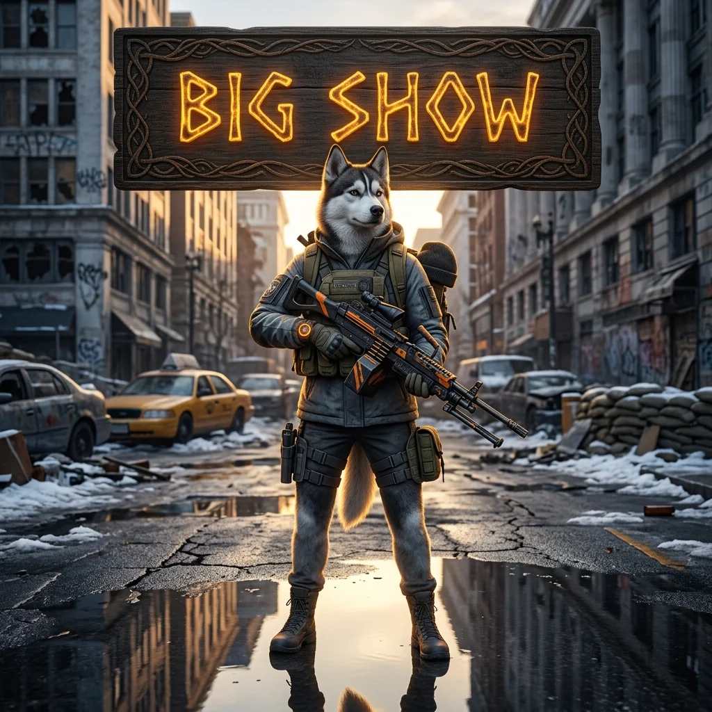 Promotional image for the Big Show MG5 LMG Named Weapon Boost service in The Division 2.