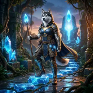 Ilustrasi bertema permainan kompetitif untuk perkhidmatan boost placement League of Legends