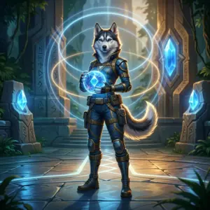 Ilustrace herní služby zaměřené na zvýšení umístění hráče v League of Legends bez čitelného textu.
