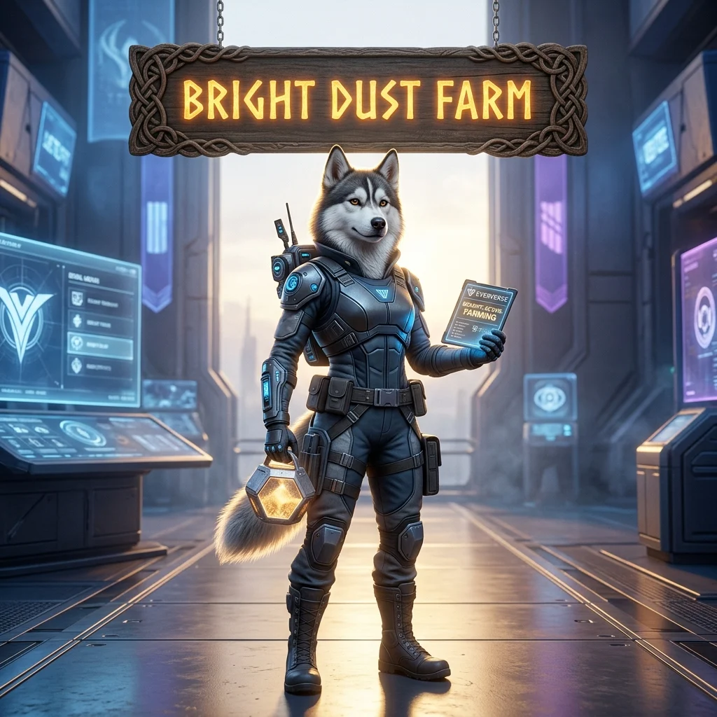 Promotional image for the Bright Dust Farm Boost service in Destiny 2.
