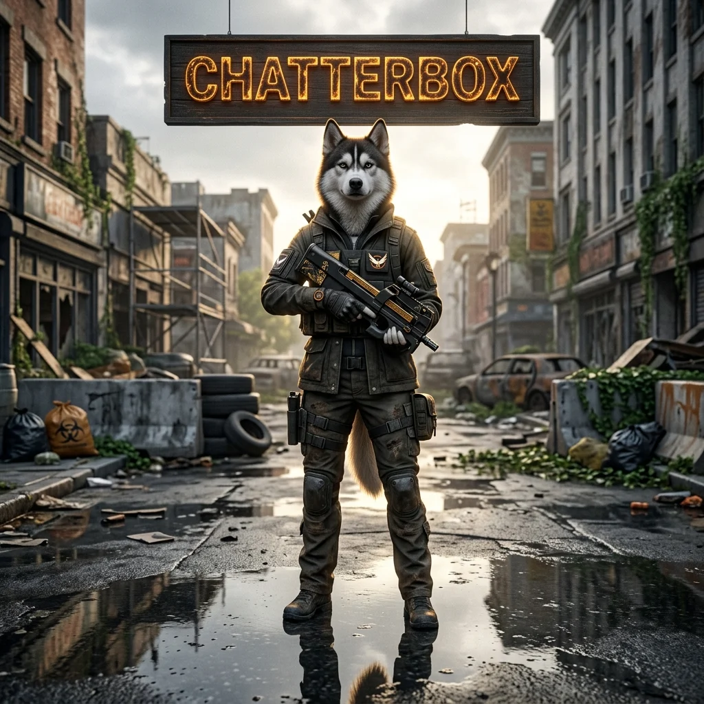 Promotional image for the Chatterbox Exotic SMG P90 Boost service in The Division 2