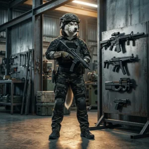 Illustration de jeu vidéo liée au classement des armes de départ dans WARDOGS, sans texte lisible ni signe.