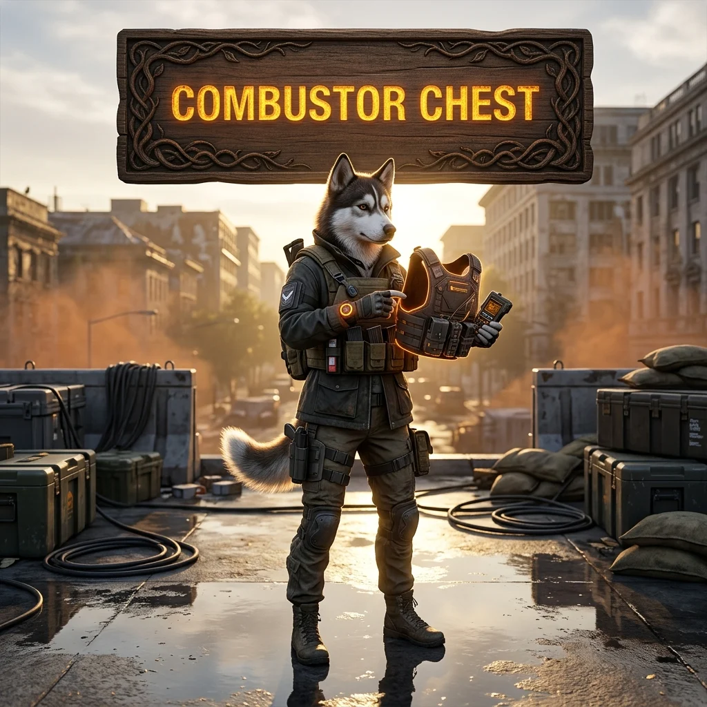 Promotional image for the Combustor Chest Boost service in The Division 2, representing a Division 2 boost focused on the Combustor Chest.