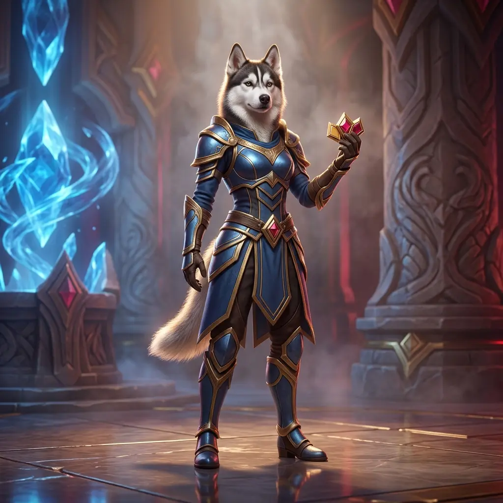 Ilustración promocional relacionada con los puntos RP de League of Legends, sin texto legible ni señales visibles