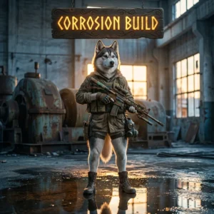 Promotional image for Corrosion Build Boost in Once Human, a service focused on the Corrosion build.