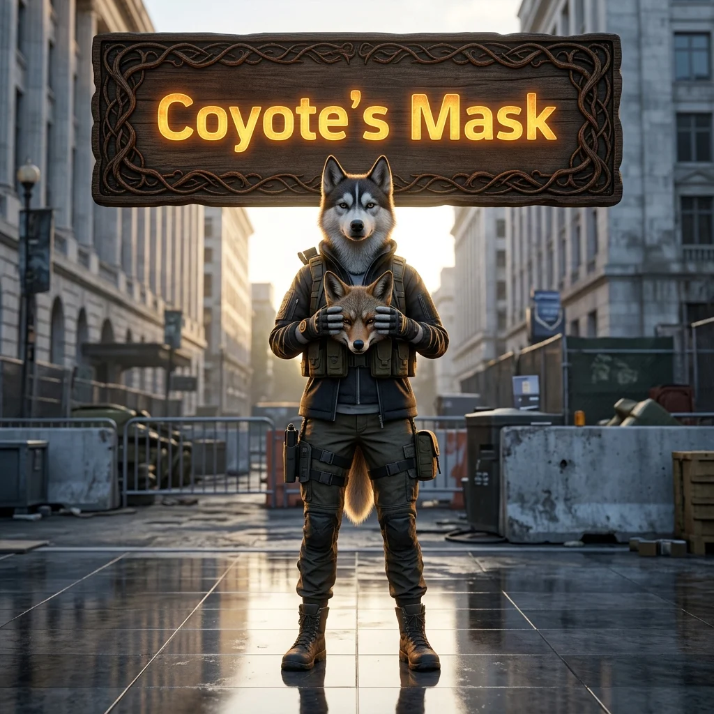 Promotional image for the Coyote’s Mask Boost service in The Division 2.