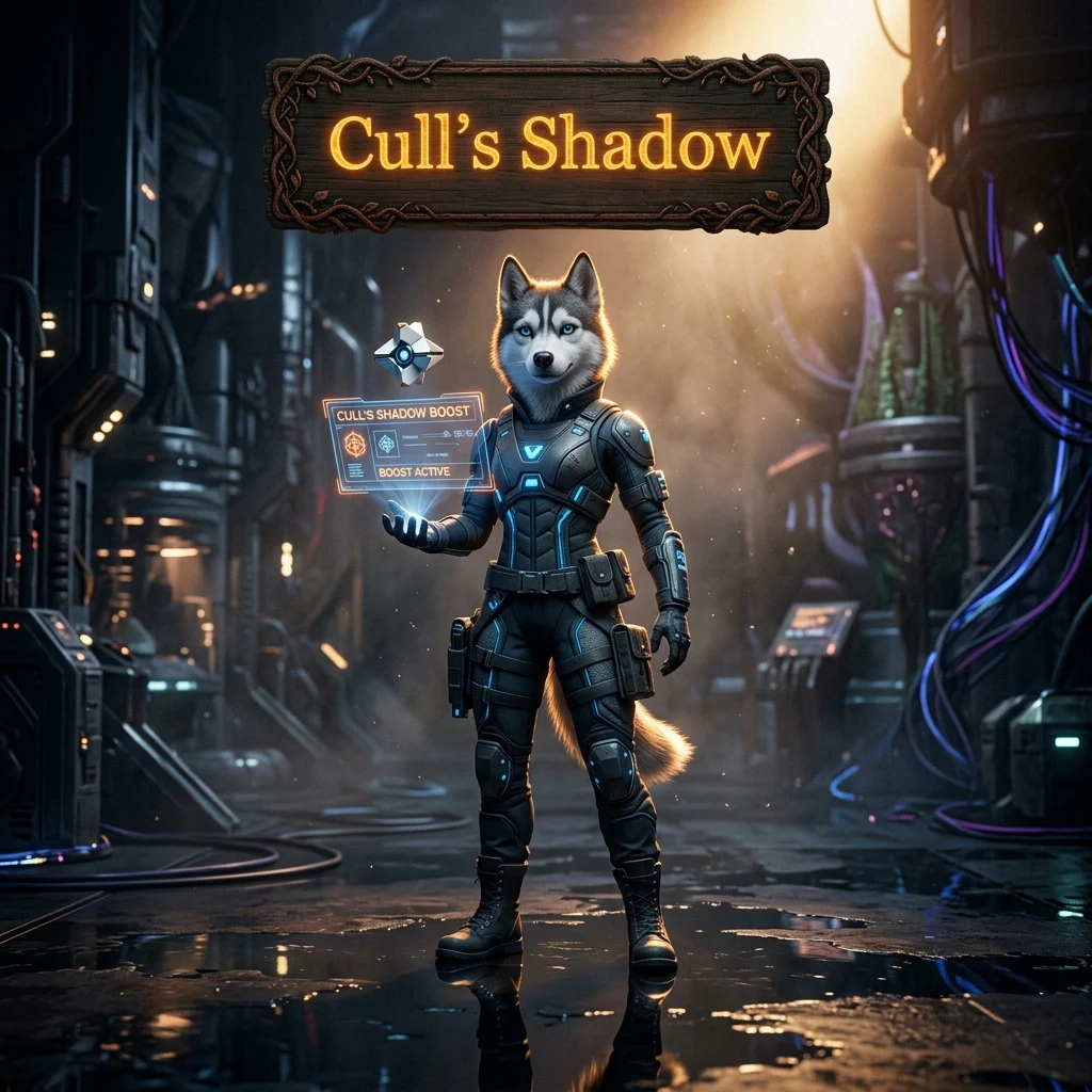 Promotional image for Cull’s Shadow Boost in Destiny 2, representing the Shadow Boost service.
