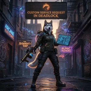 Promotional image representing a custom service request in Deadlock without adding unspecified game or service details.