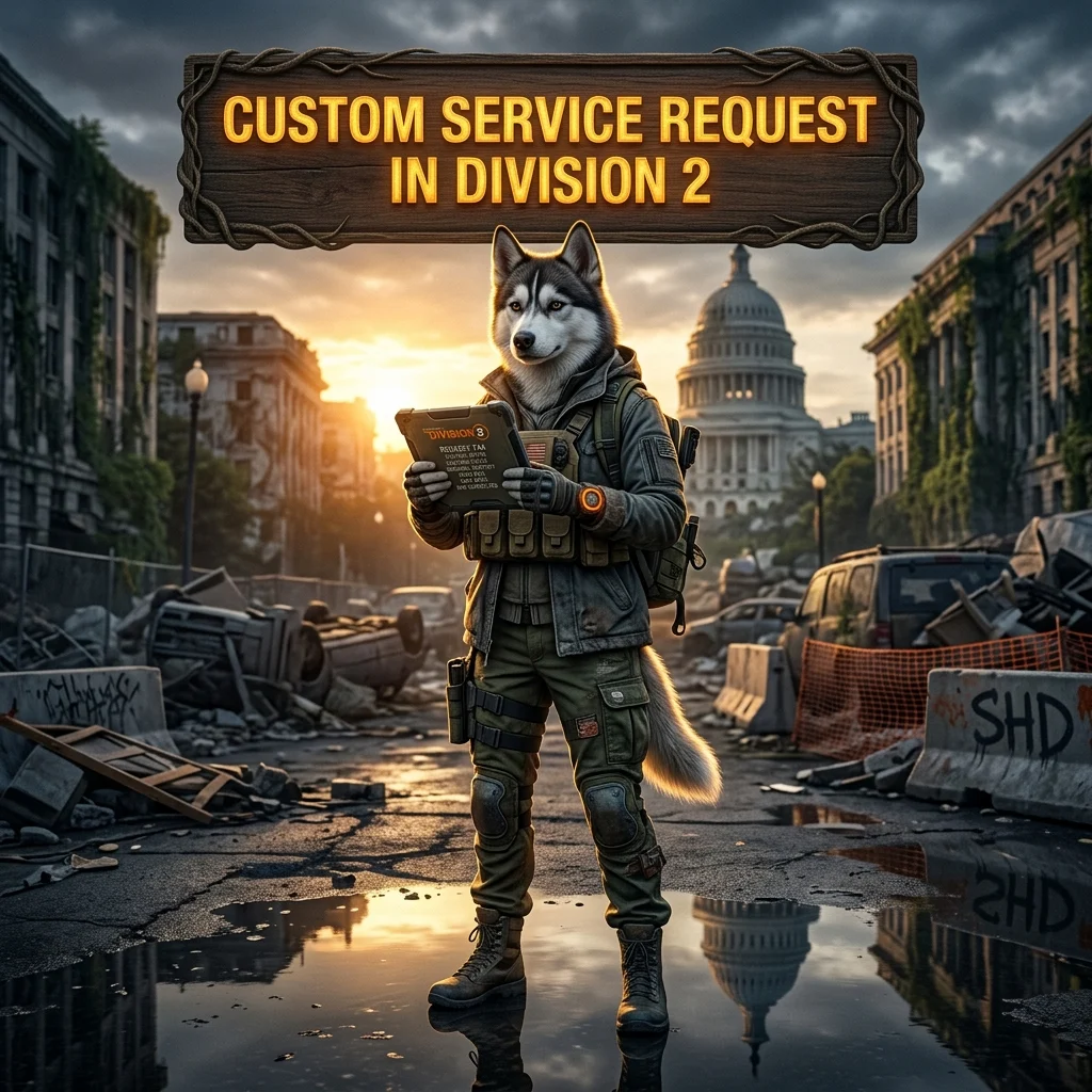 Promotional image representing the Custom service request in Division 2 service for a customer-defined request.