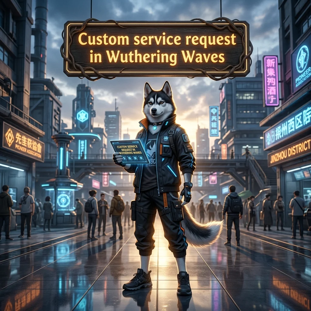 Promotional image for a custom service request in Wuthering Waves, representing a tailored request related to the game