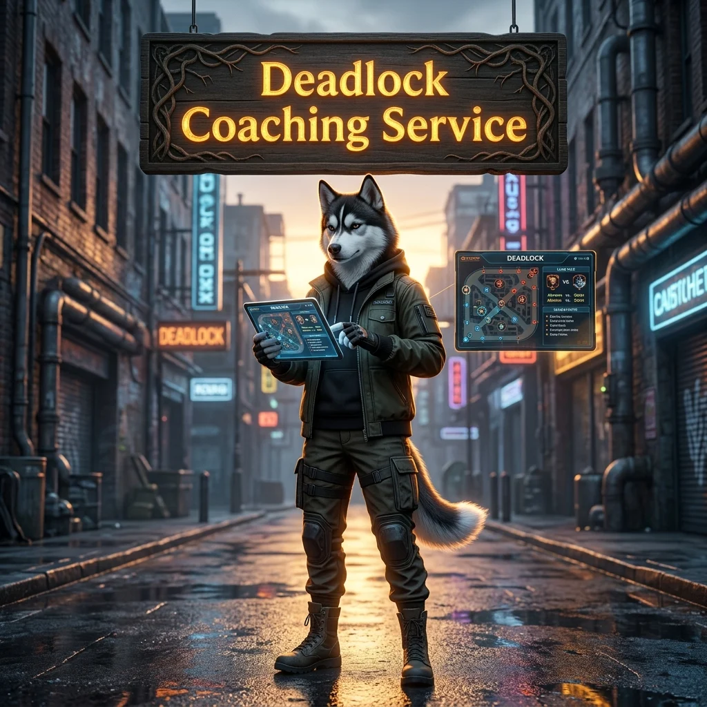 Promotional image for Deadlock Coaching Service, a coaching service focused on the game Deadlock.