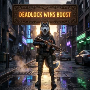 Promotional image for Deadlock Wins Boost, a service focused on boosting wins in Deadlock.