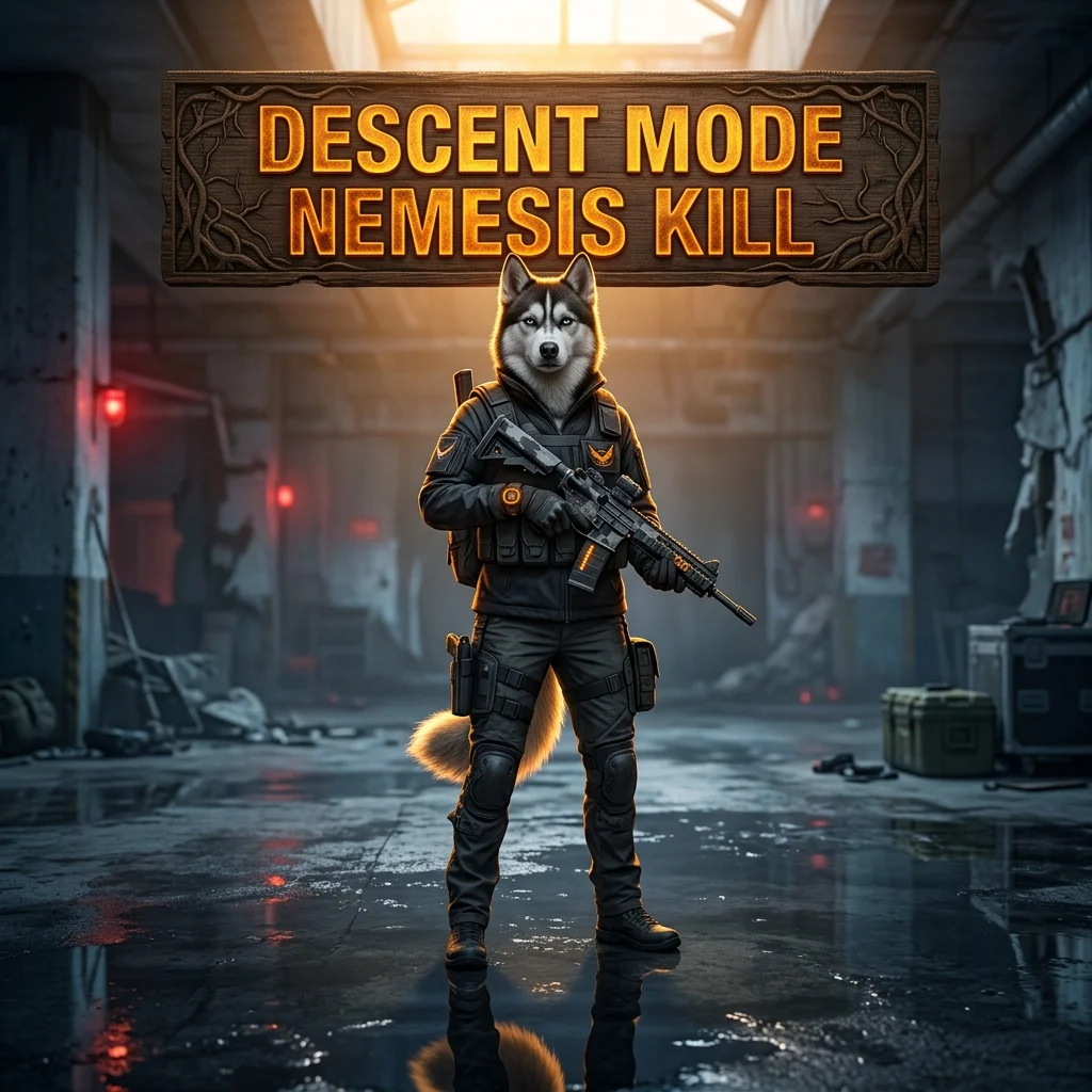 Promotional image for Descent Mode Nemesis Kill Boost in The Division 2, focused on the Nemesis kill boost service.
