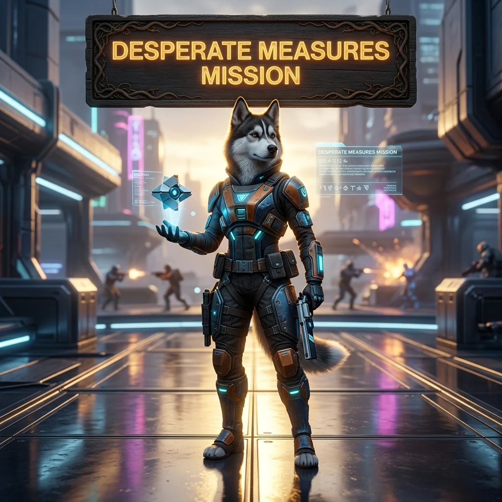 Promotional image for the Desperate Measures Mission Boost service in Destiny 2.