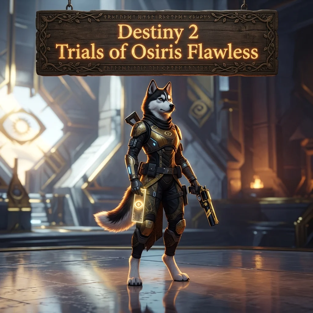 Promotional image for Destiny 2 Trials of Osiris Flawless, a service centered on achieving a Flawless result in Trials of Osiris.