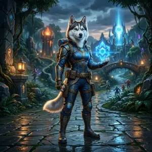 Hình minh họa cho dịch vụ League of Legends, thể hiện không khí trò chơi qua bố cục nghệ thuật giả tưởng, không có chữ đọc được.