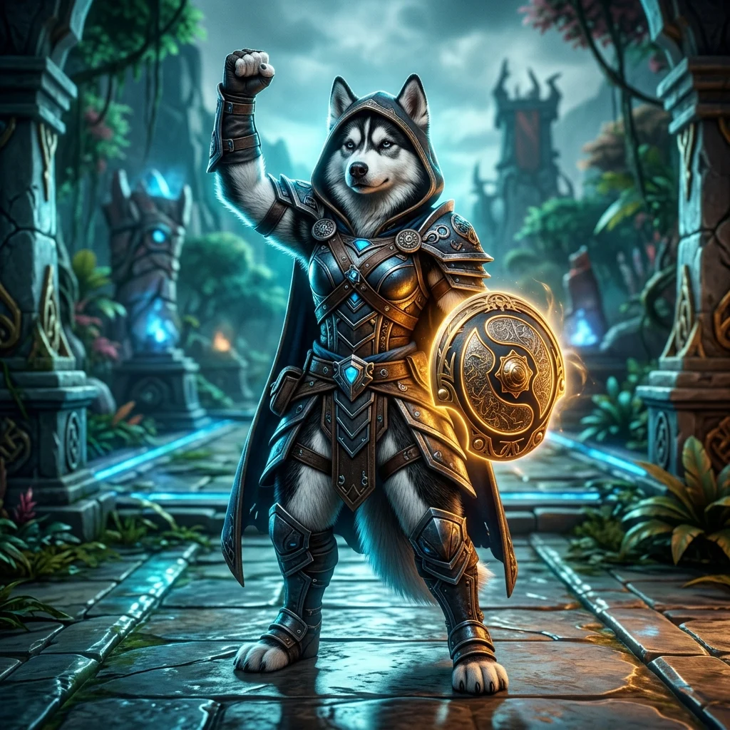Promosyonal na artwork para sa Dota 2 MMR Boost, na kumakatawan sa pag-unlad ng ranggo sa isang kompetitibong laro.