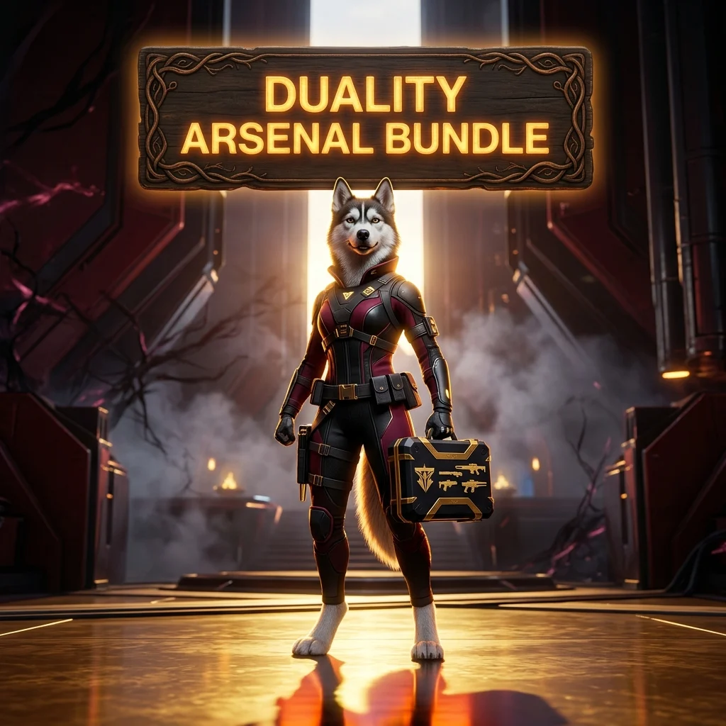 Promotional image for the Duality Arsenal Bundle Boost service in Destiny 2.