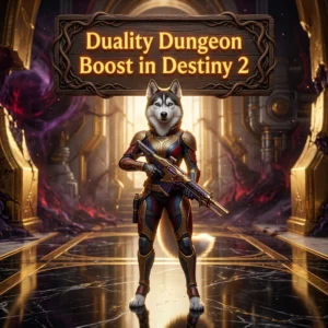 Promotional image representing the Duality Dungeon Boost service in Destiny 2.
