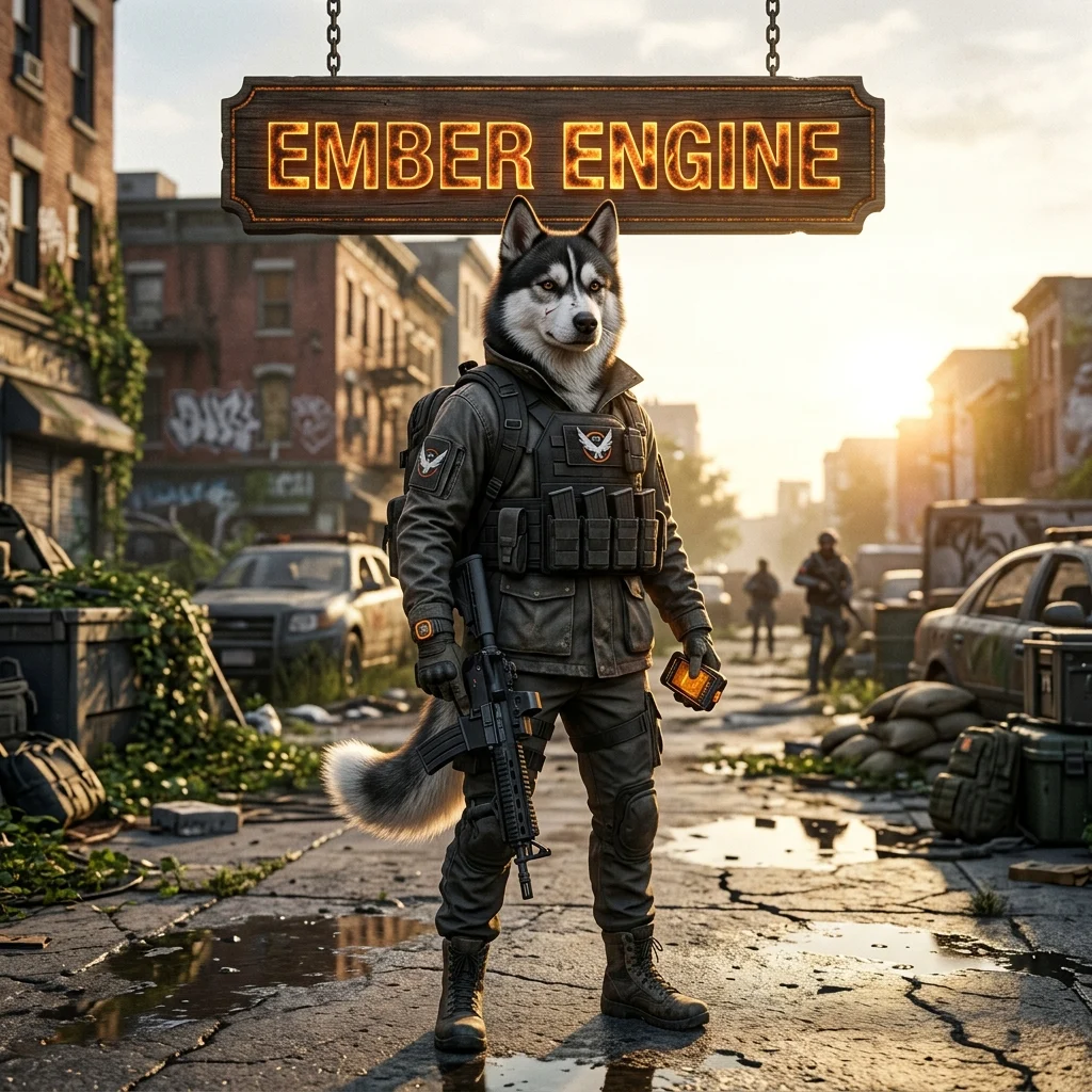 Promotional image for the Ember Engine Gear Set Boost service in The Division 2.