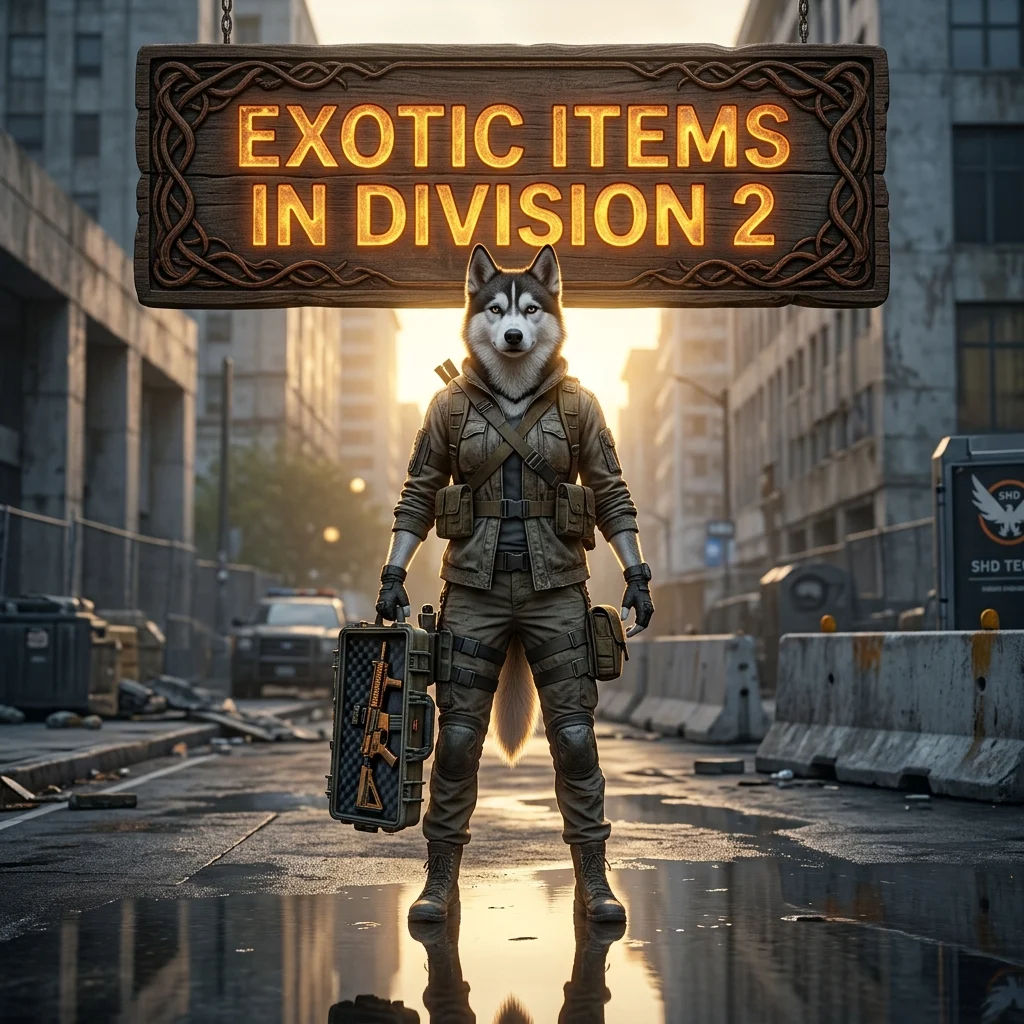 Promotional image for Exotic Items Boosting Services in Division 2, representing assistance with obtaining exotic items in The Division 2.
