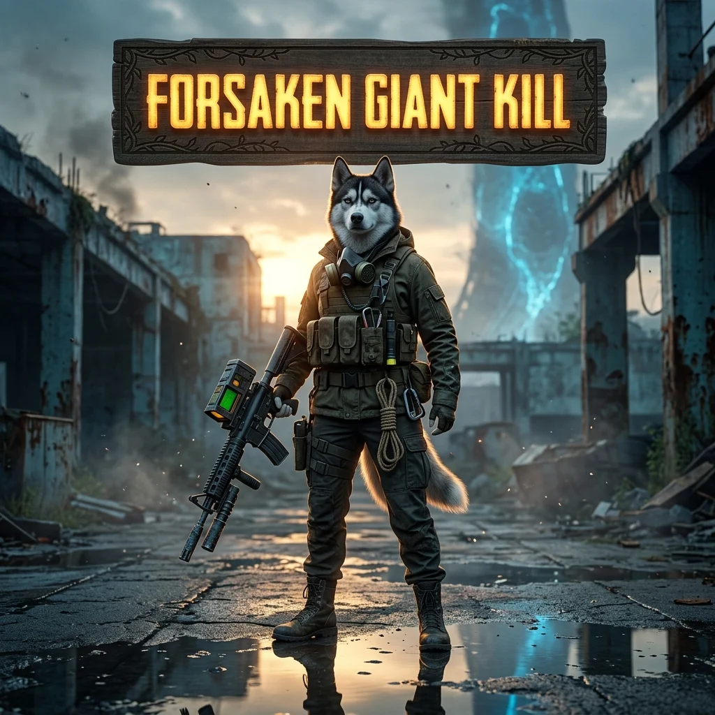 Promotional image representing the Forsaken Giant Kill Boost service for Once Human players.