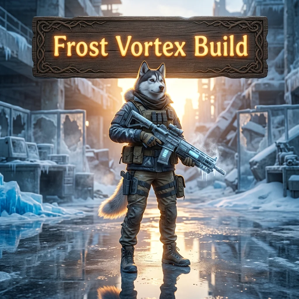 Promotional image for the Frost Vortex Build Boost service in Once Human.