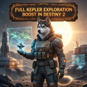 Promotional image for the Full Kepler Exploration Boost service in Destiny 2.